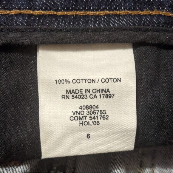 Gap 1969 Womens 6 Denim Skirt 34 in Dark Blue Jean Wash Pencil Y2K Straight - Picture 4 of 5